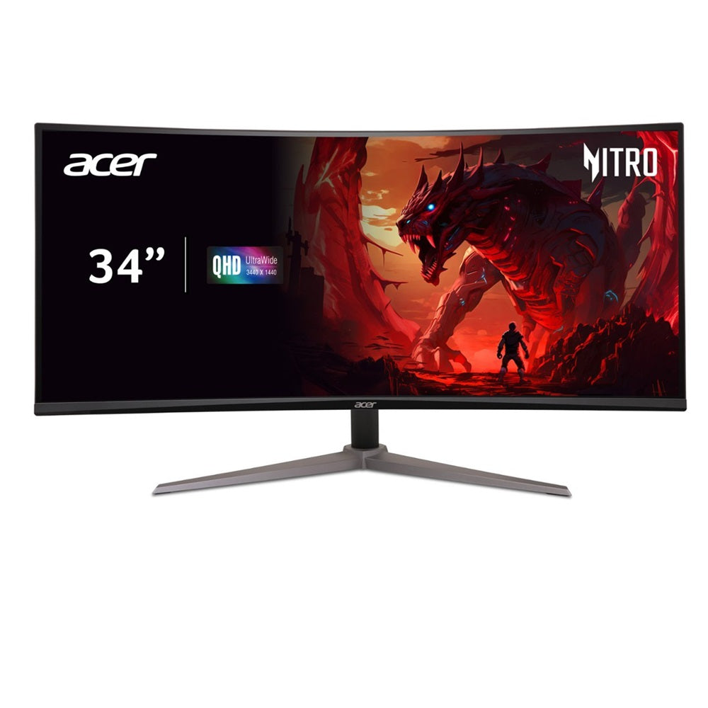 Acer Nitro ED340CU 34″ 3440X1440 QHD 21:9 1ms 100Hz UltraWide HDMI Gaming Monitor 3YRS WTY