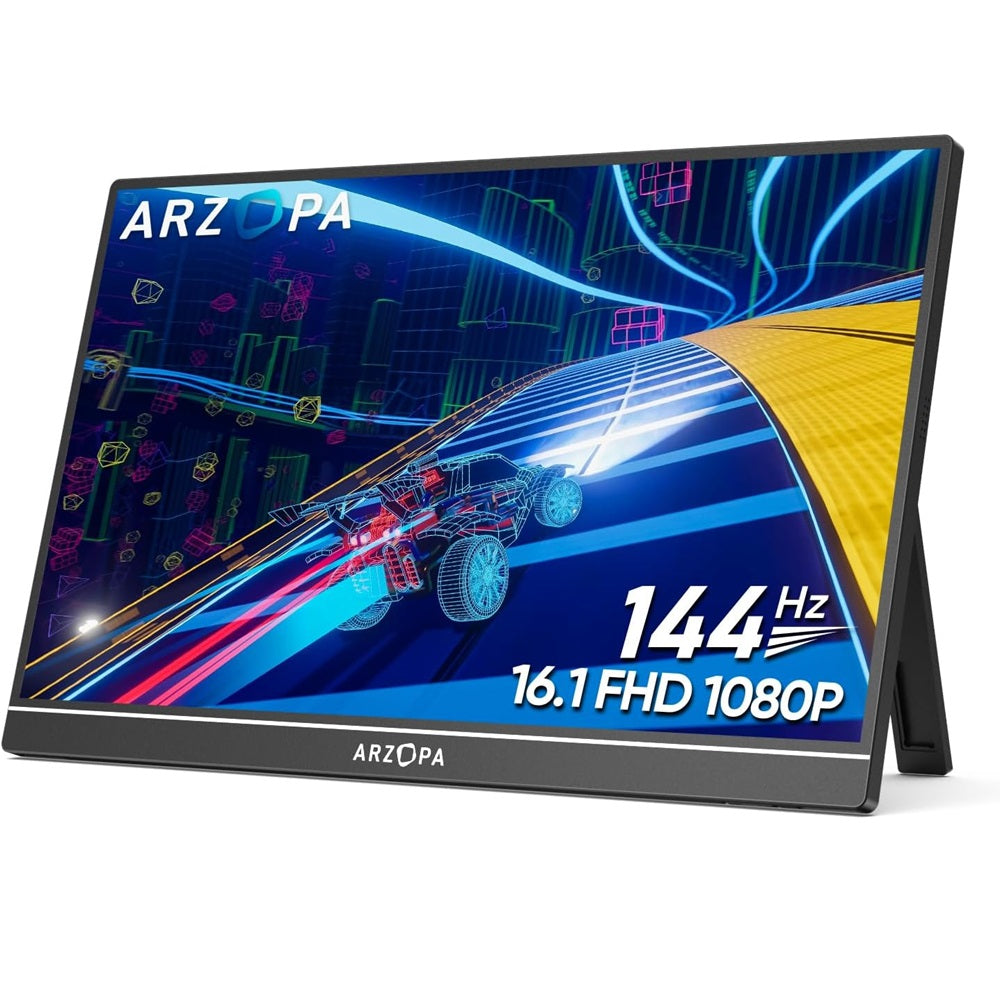 Arzopa Z1FC 144Hz Portable Gaming Monitor 16.1″ IPS Screen Premium Aluminum Design 100% sRGB with HDR Ultra Slim Eye Care for Laptop PC/PS5/Mac/Xbox/Switch